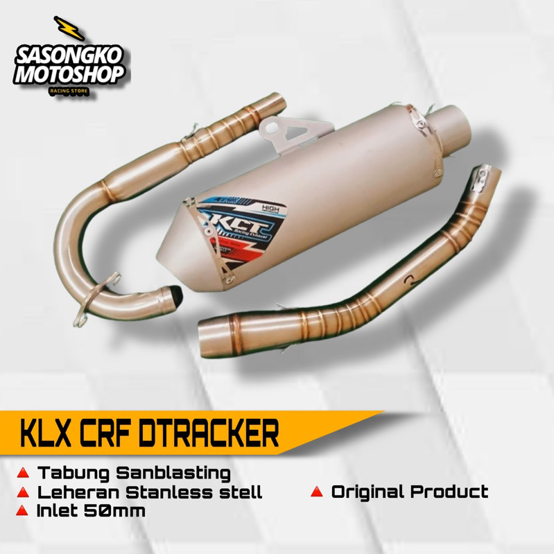 KNALPOT ORIGINAL KCT RACING KLX 150 BF KLX 150 CRF 150 BORE UP KOMPETISI HARIAN BISA GRATIS LASER NA