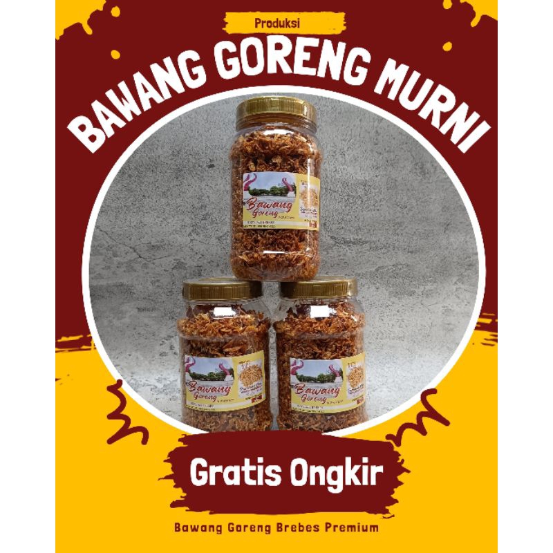 

Bawang Goreng Murni Paket 3 Toples Bawang Brebes Asli