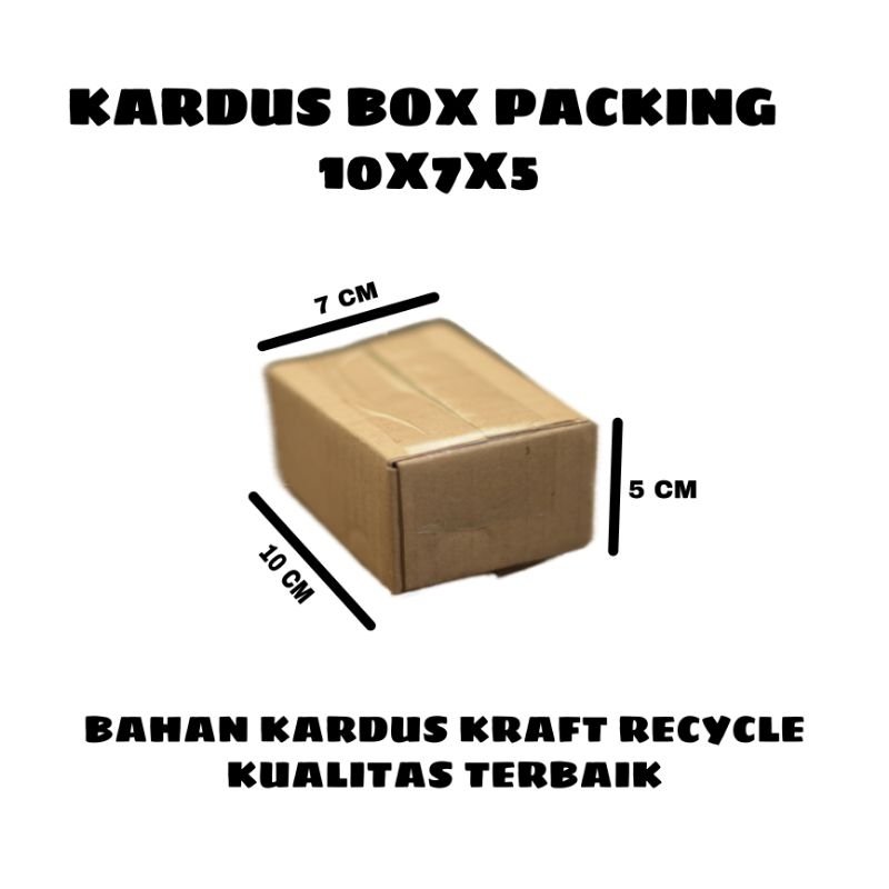 

KARDUS BOX PACKING BAHAN KRAFT RECYCLE 10X7X5 CM
