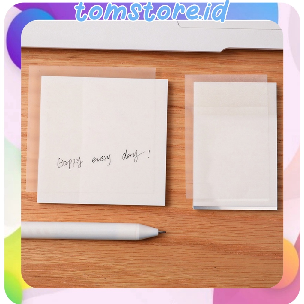 

PRODUCT TERKECE TOMSTOREID Sticky Note Transparan 5 Lembar Tahan Air Untuk Kantor Sekolah Plastik Dapat Ditulis Lucu Permukaan Halus S86