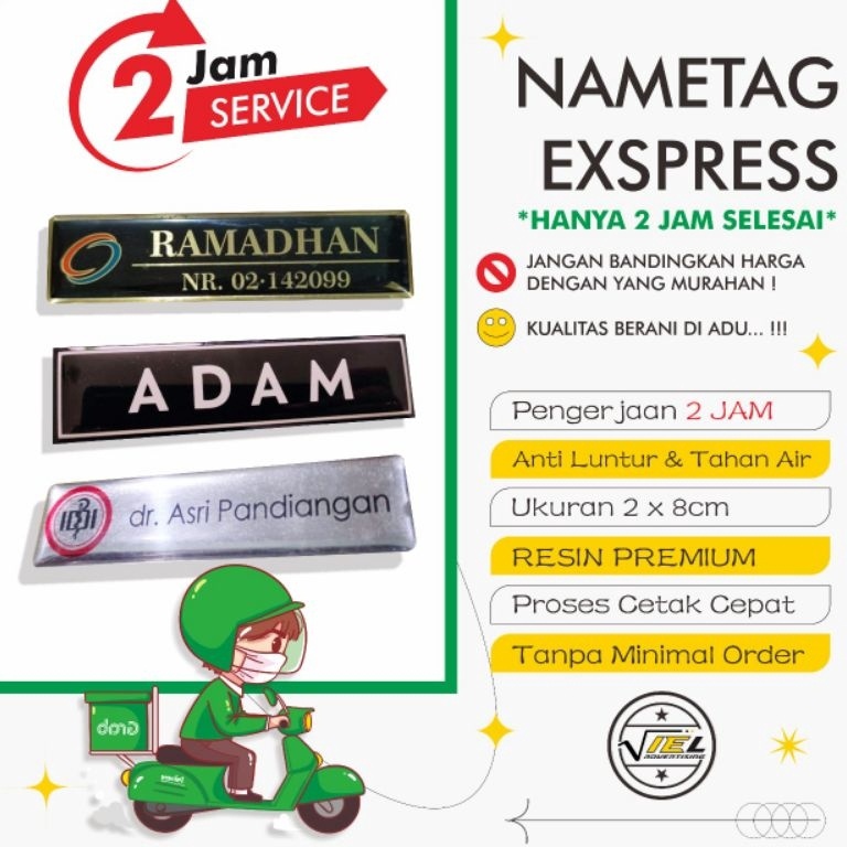 

Nametag Resin EXSPRESS 2 Jam Langsung kirim w V1V4