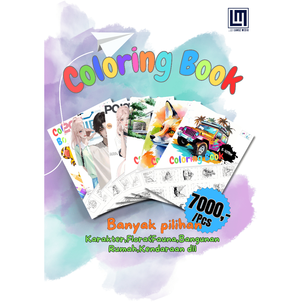 

Coloring Book for Kids Buku Mewarnai Untuk PAUD TK & SD Buku Mewarnai A5 Aneka Tema Mewarnai.