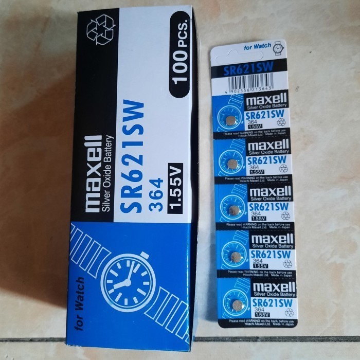 Per 1 Pcs Batere Maxell Original 364 SR621SW / Baterai Maxell 364 SR 621 SW