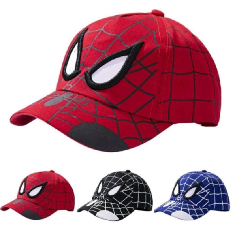 TOPI MOTIF SPIDERMAN FULL PRINT DAN BORDIR