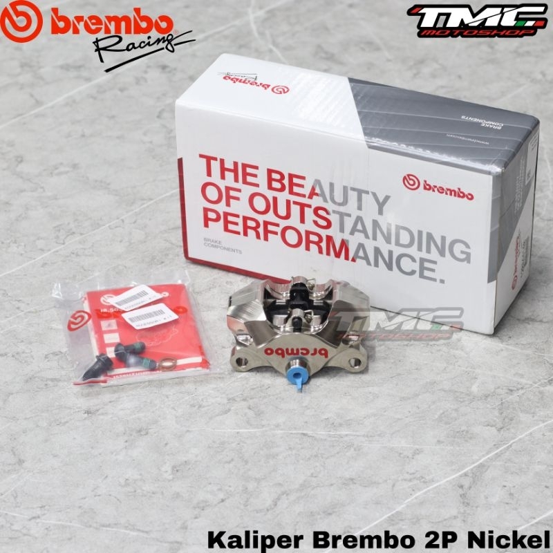 Kaliper Brembo 2P P2 Nickel cnc Original ZX25 ZX25R ZX25RR ZX4RR Vespa R1 R6 ZX10 CBR1000 CBR600 ZX6