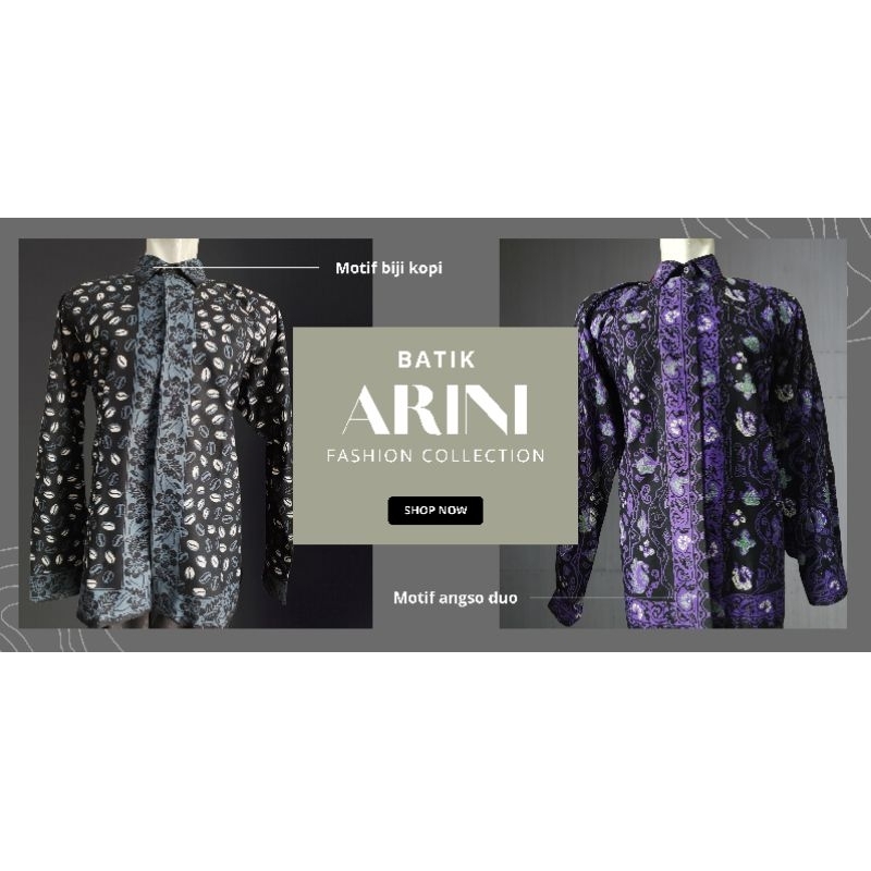 [ARINIbatik][ Size L ] Batik Jambi - Kemeja pria, Baju laki-laki, Pakaian batik Jambi dengan bahan k