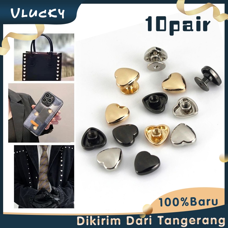 10 Pasang Mur Baut Untuk Ikat Pinggang Kulit Tas Dan Lainnya