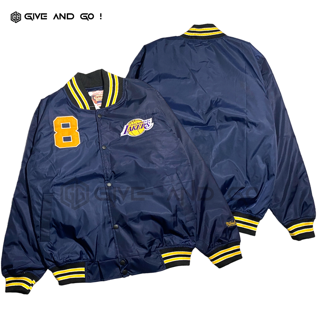 Varsity Jaket Original Lakers Navy - Jacket Vintage Baseball Pria Wanita Original