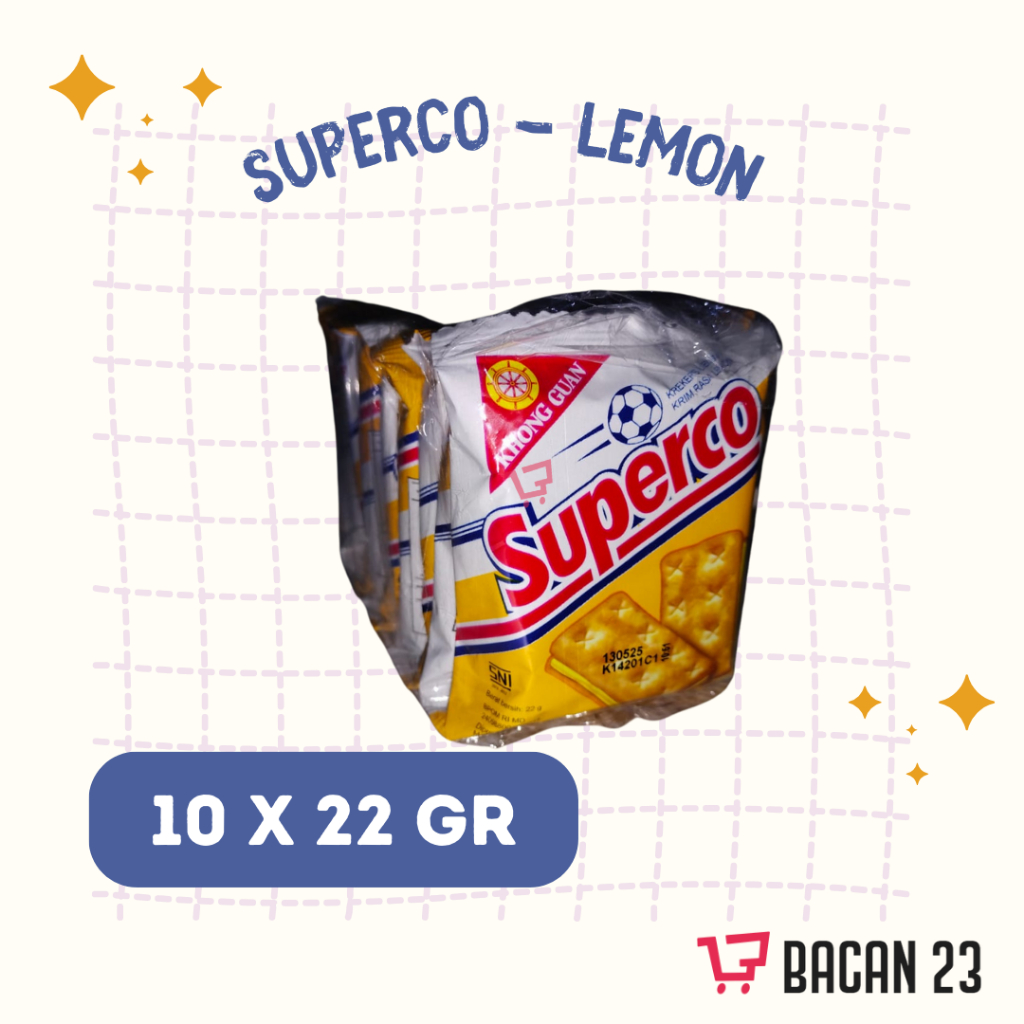 

Khong Guan Superco Lemon (10 Sachet x 22 gr) Biskuit Malkist