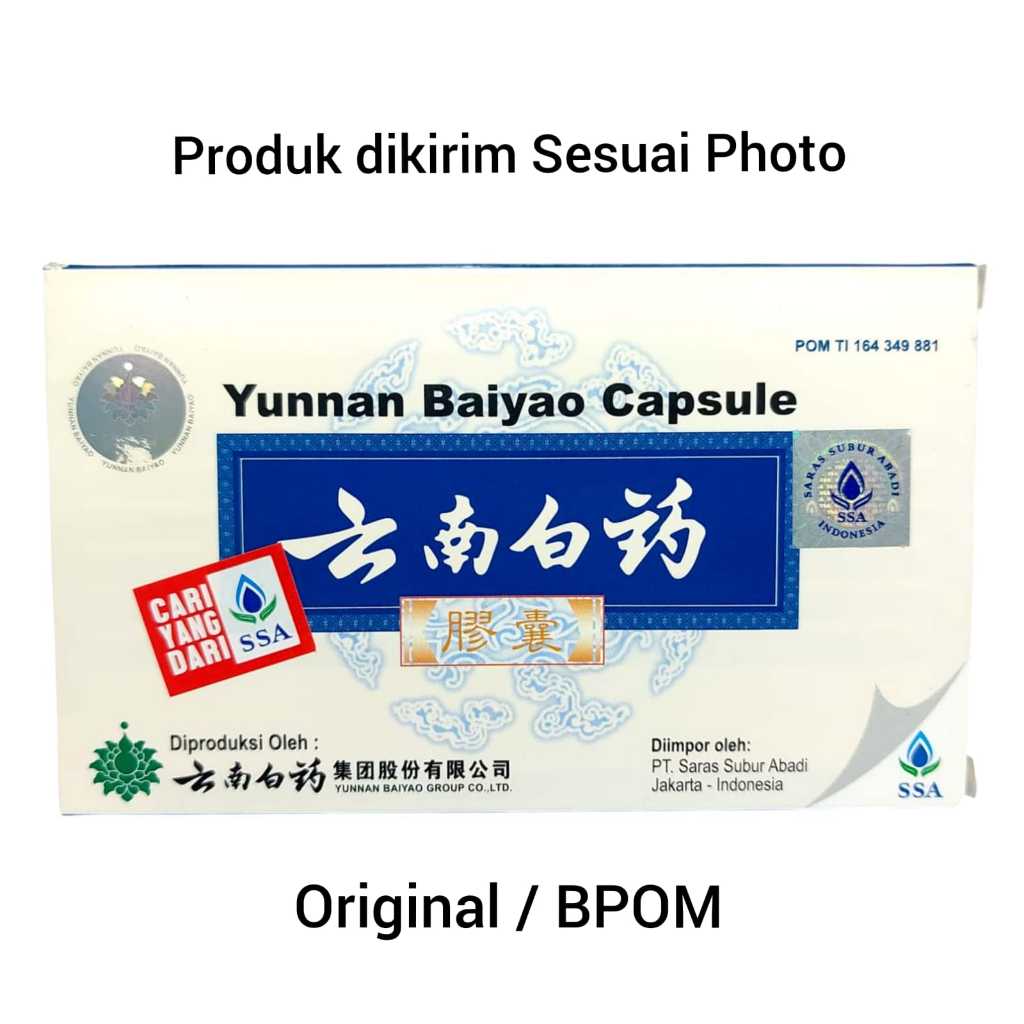 Yunnan Baiyao Capsule ORI 100% TIDAK ORI UANG KEMBALI Yunan Paiyao Yunnanbaiyao PT SARAS SUBUR