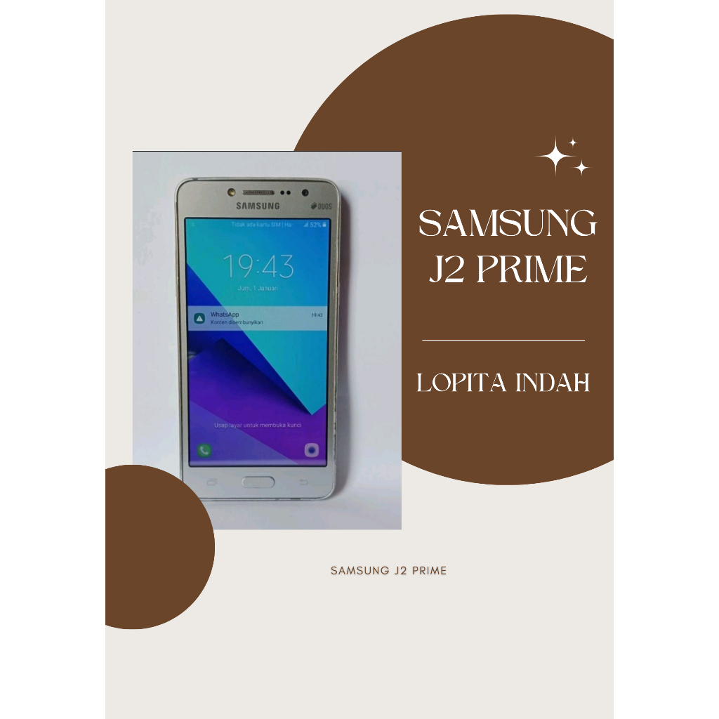 Hp SAMSUNG J2 PRIME NORMAL, SEKEN SECOND MURAH