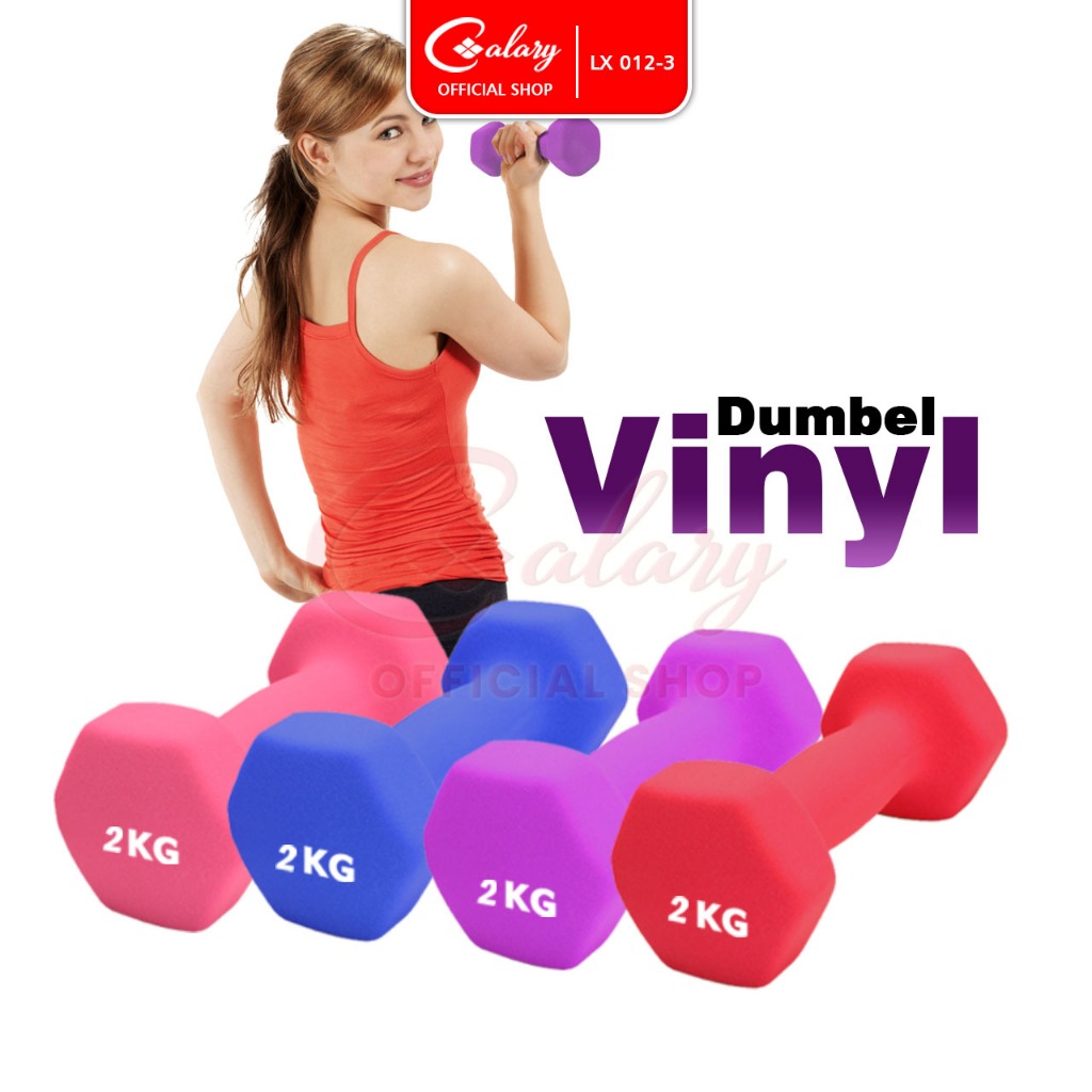 CALARY Dumbell Mini 2 kg Bahan Neoprene Angkat Beban 012-3