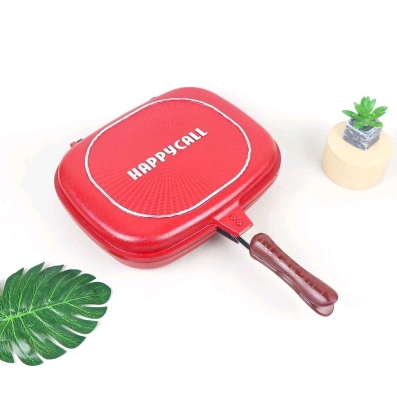 HAPPY CALL DOUBLE PAN 32CM panggangan bolak balik grill pan happy call wajan bolak balik happy call