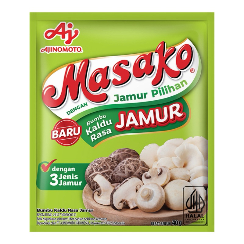 

Masako Bumbu Kaldu Rasa Jamur Sachet 40 gram