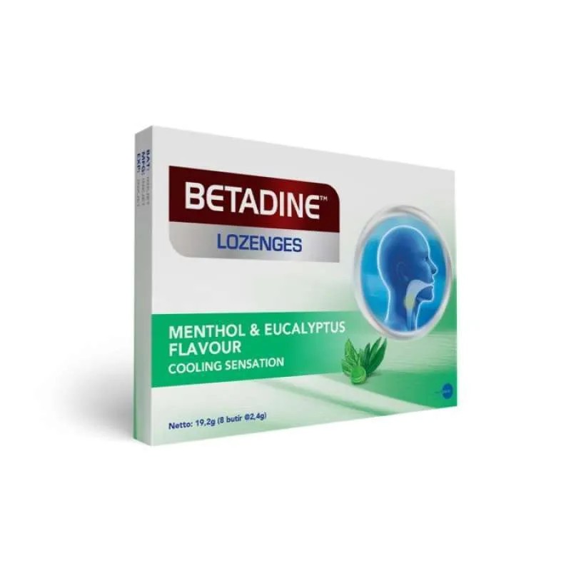 

Betadine Lozenges Menthol. Permen Pelega Tenggorokan