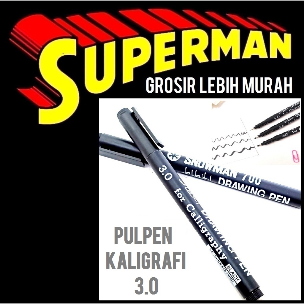 

(6G) PULPEN KALIGRAFI 3.0 bolpen spidol kaligraphy merek random superman jogja supermanjogja