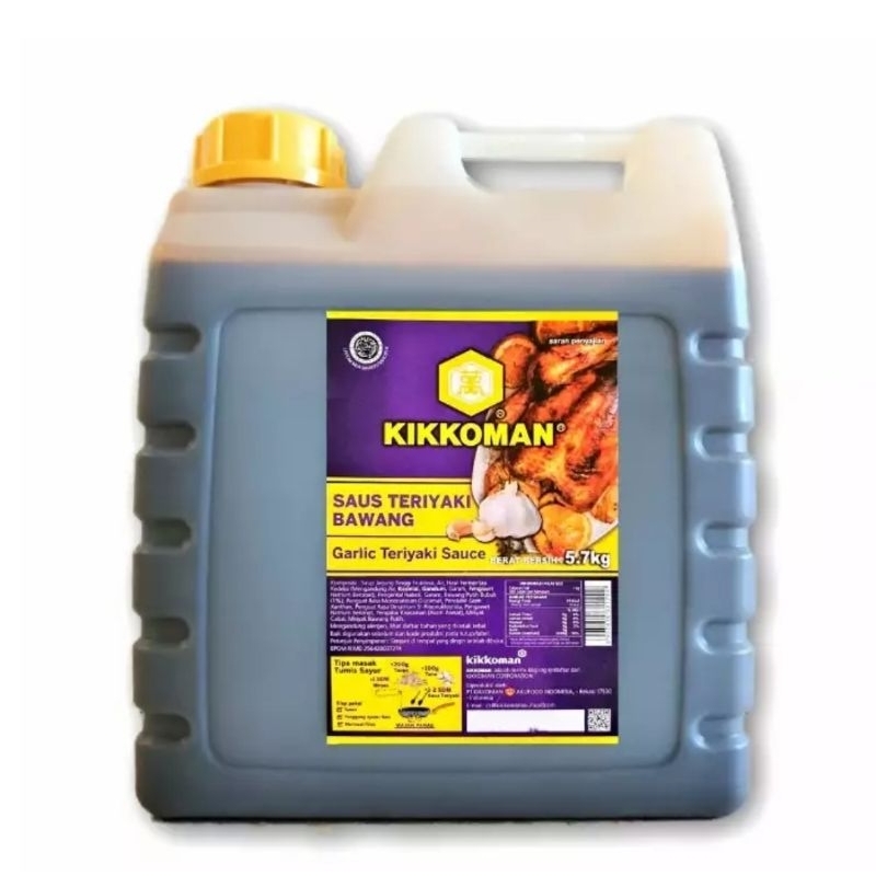 

Kikkoman Saus Teriyaki Bawang 5.7kg | Garlic Teriyaki Sauce 5,7 kg