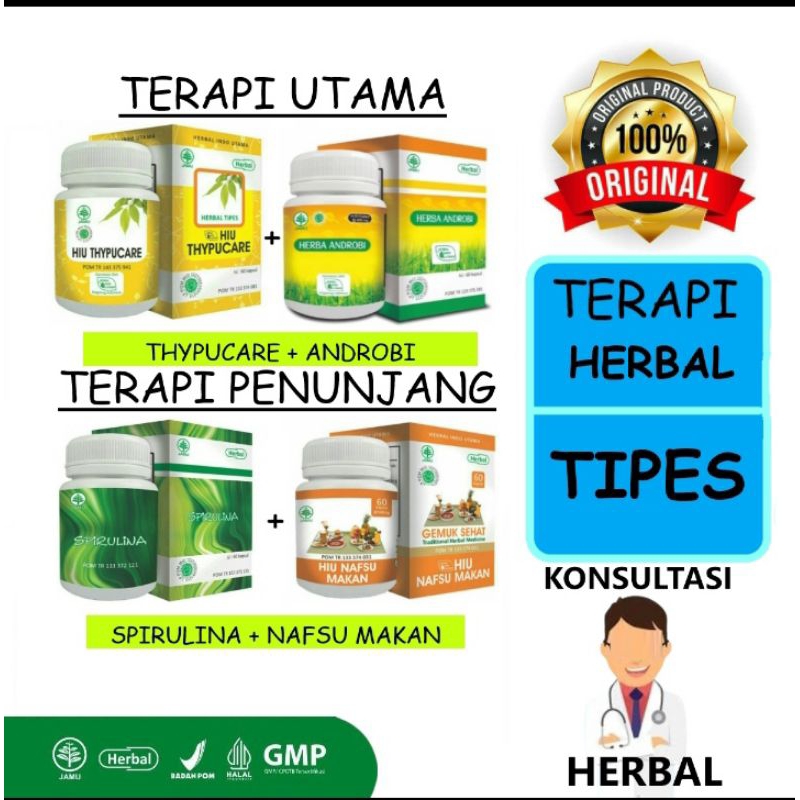 TIPES HERBAL INDO UTAMA HIU THYPUCARE ANDROBI SPIRULINA NAFSU MAKAN