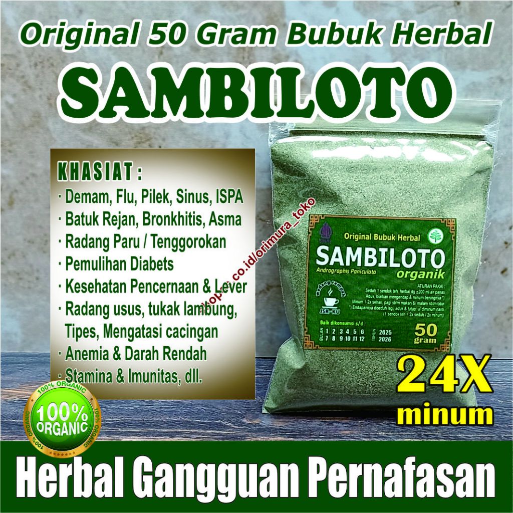 

SAMBILOTO ORGANIK bubuk >>Redakan Gangguan Pernafasan – Anemia & Hipotensi – Kesehatan Pencernaan<<