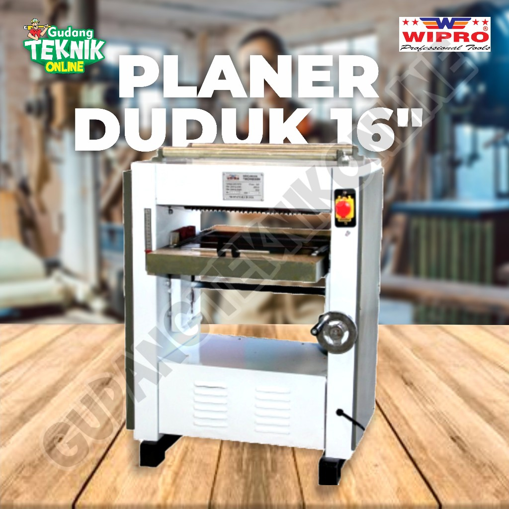 Mesin Planer Duduk 16"  WIPRO MB104C / Mesin Meja Planner Pasah Ketam Sugu Serut Kayu 16 Inch MB 104
