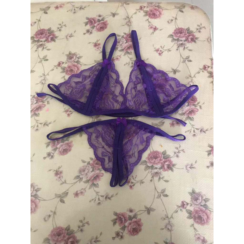 Selena Set Bra Transparant Renda Wanita Dewasa