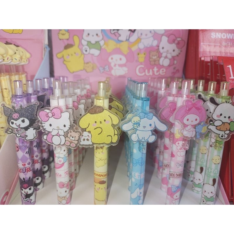 

pena sanrio 0,5mm //melodi, hello Kitty, cinamoroll, pompopurin, pochacco