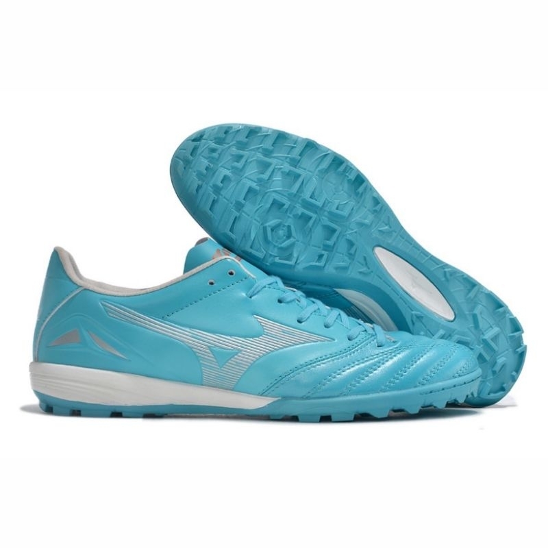 Sepatu Futsal Mizuno Morelia Neo 4 Pro Leather Blue Curacao TF ( TURF )