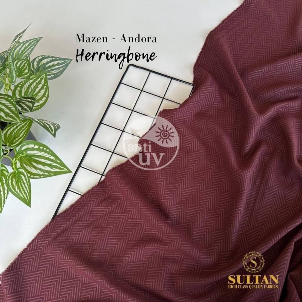 Kain Abaya Sultan Mazen Emboss Herringbone
