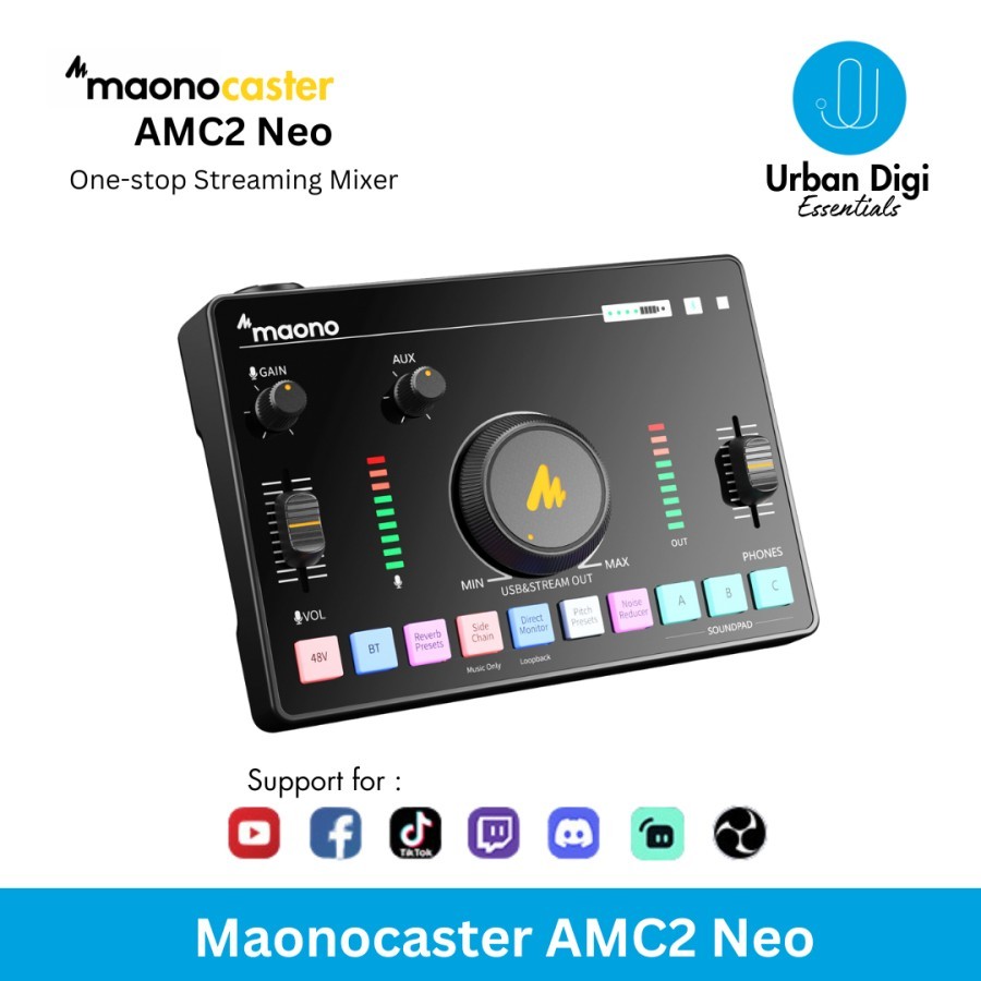 Maono - Maonocaster AMC2 Neo Soundcard Mixer Streaming