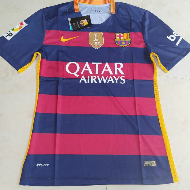 Jersey Barca Home 2015/16 Grade Ori Nameset Messi & L. Suarez