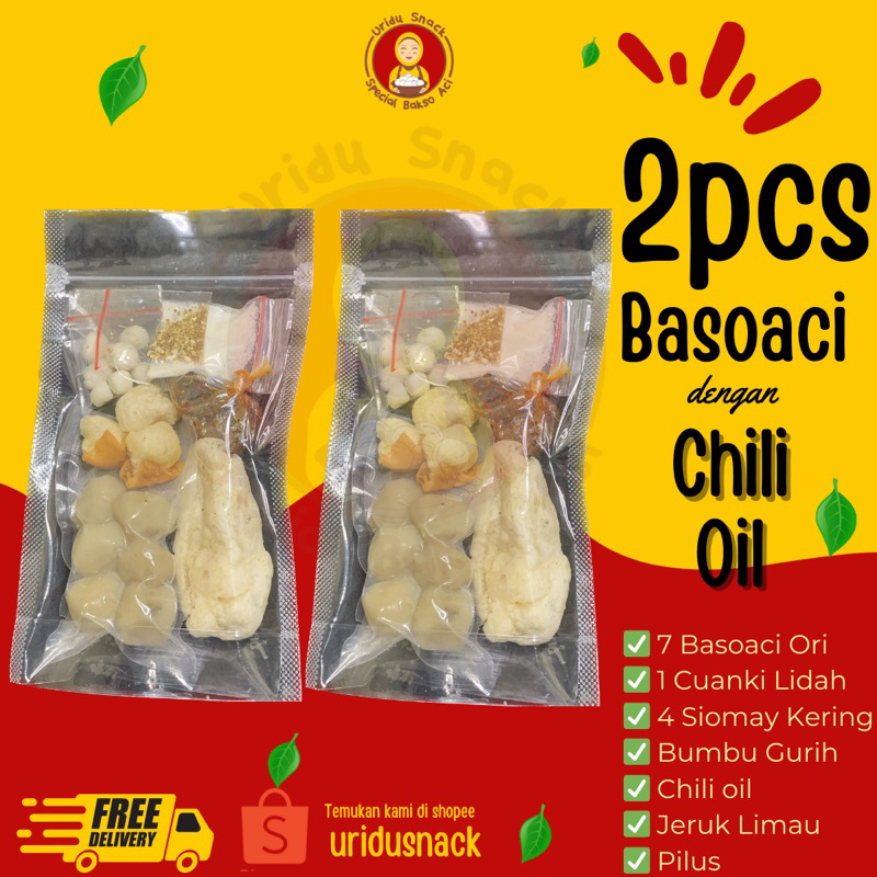 

2 Pcs Basoaci Ori dengan Chili Oil Pedasnya Pas