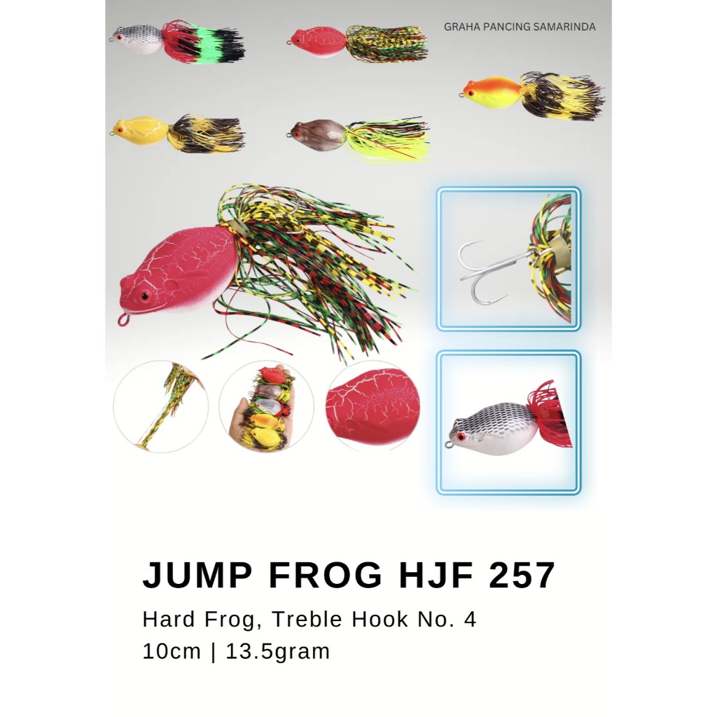 Umpan Kodok Mainan, Hard Frog Toman/Gabus, Umpan Jump Frog HJF 257, Hard Frog