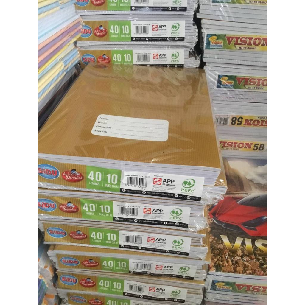 

Buku Tulis SIDU Kraft 40 Lembar (1 Pack isi 10 Buku)