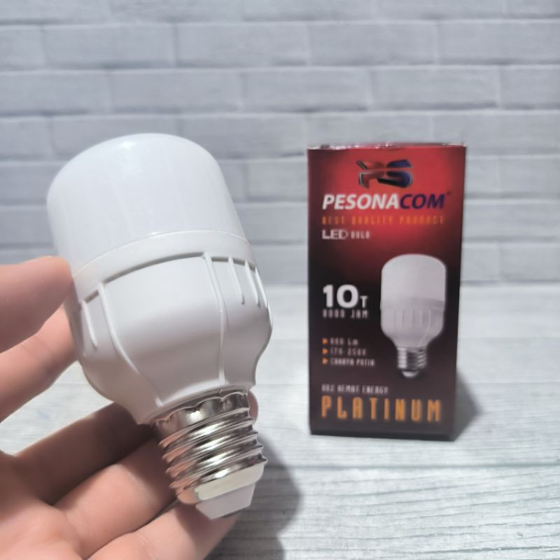 Pesonacom Lampu Bohlam LED 10 Watt Cahaya Putih