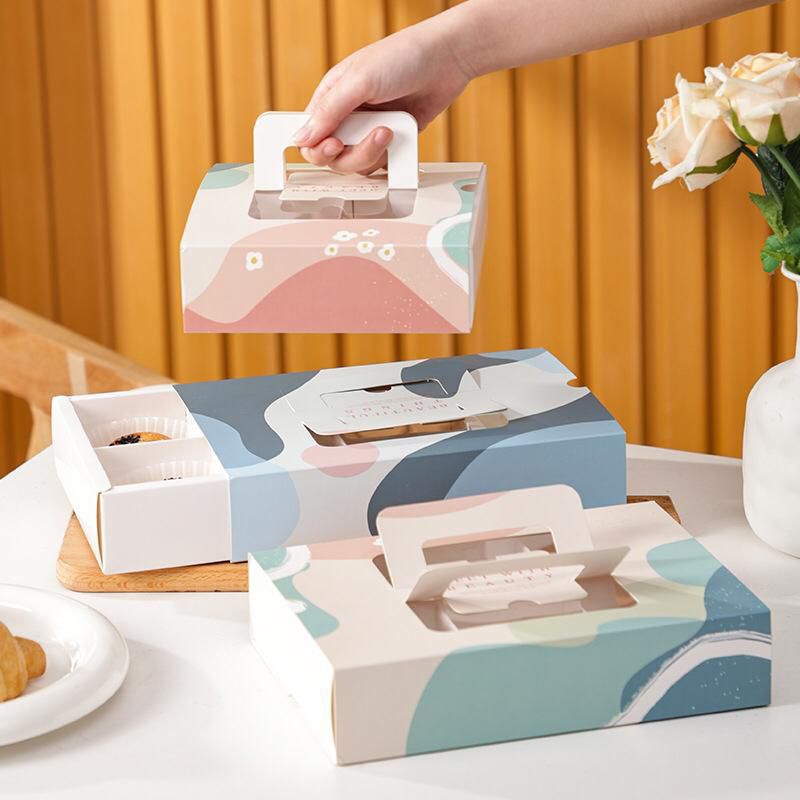 

5pcs KOTAK SEKAT COOKIES ABSTRAK HIJAU BIRU BOX MOONCAKE FLOWER SEKAT4/6 KOTAK KUE BULAN CANTIK MB6-20