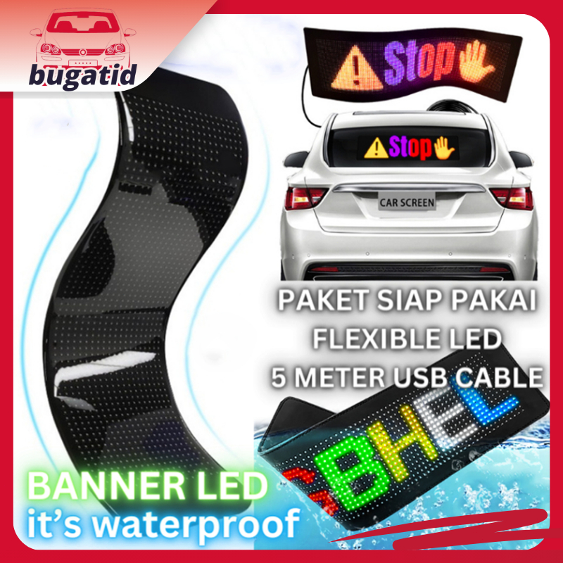 Screen Display LED strip mobil Moving Mini Signboard RGB light RGB light Bluetooth USB PNP