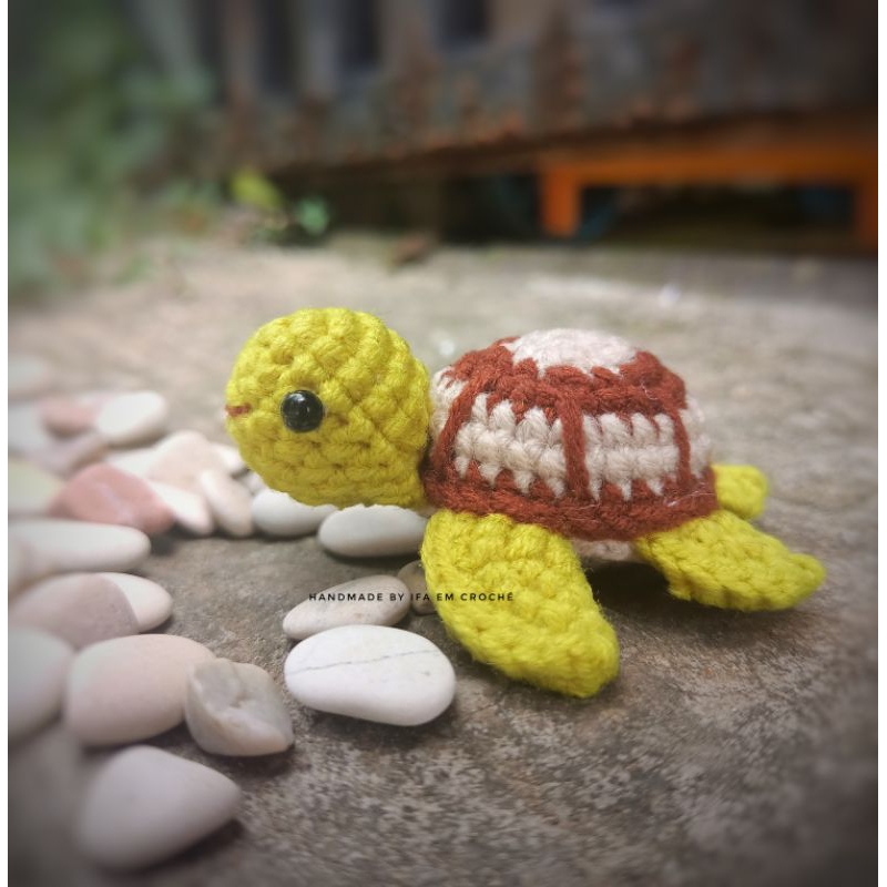 amigurumi kura kura | gantungan kunci kura kura | boneka rajut kura kura