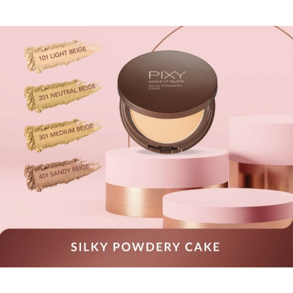 Pixy make it glow silky powder//PIXY Make It Glow Two Way Cake full & Refill/pixybedakpadat