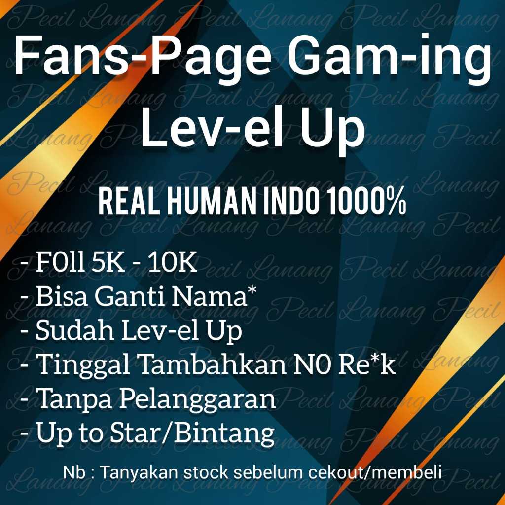 Fans-page halaman facebook level up siap isi n0-rek