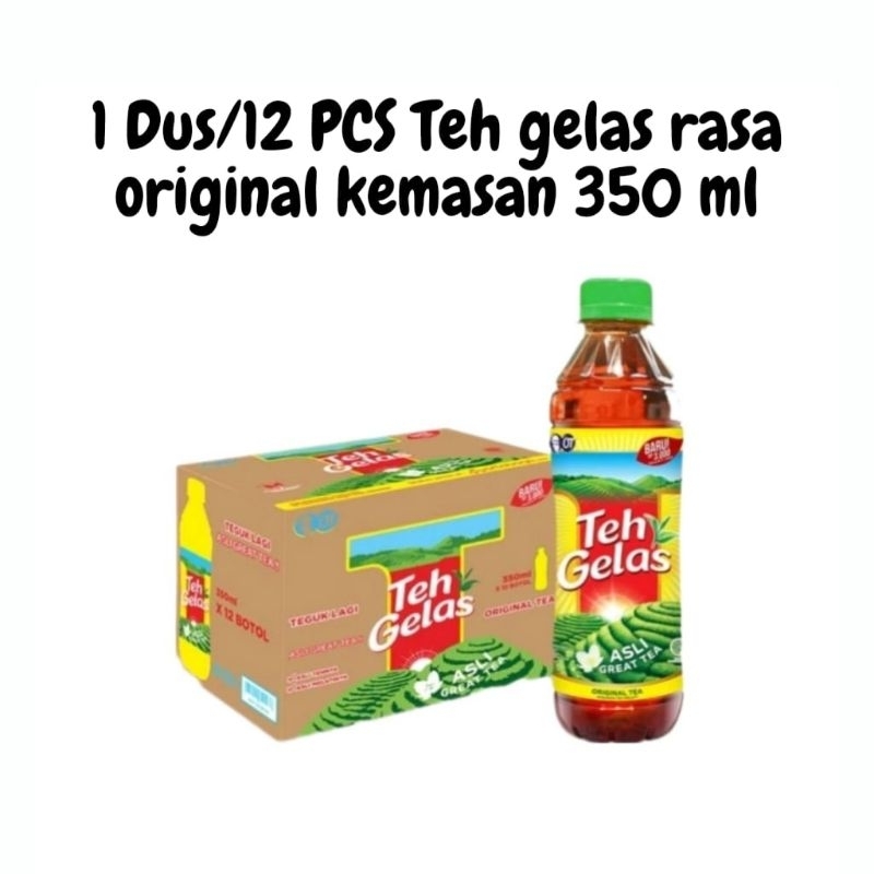 

1 DUS/12 PCS TEH GELAS RASA ASLI/ORIGINAL KEMASAN BOTOL 350 ML TStore