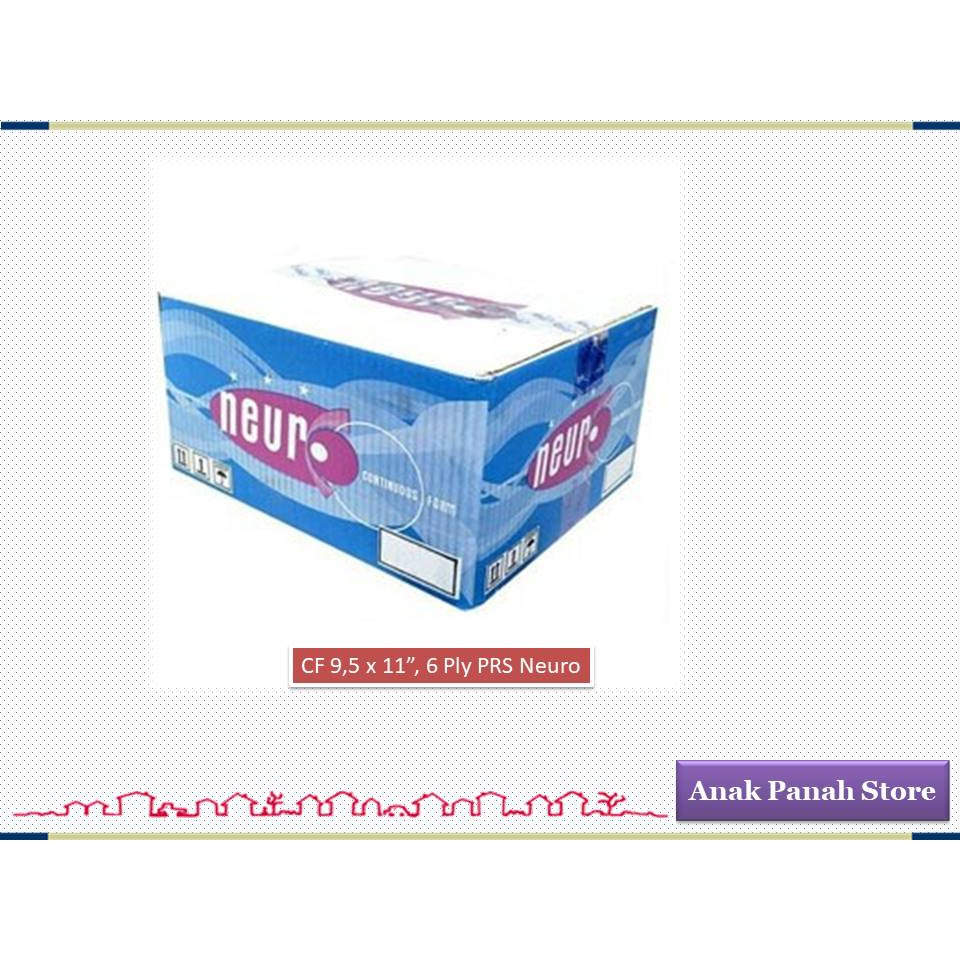 

Continuous Form Ukuran 9,5 Inch x 11/2 Inch 6 Ply (bagi 2) Merk Neuro