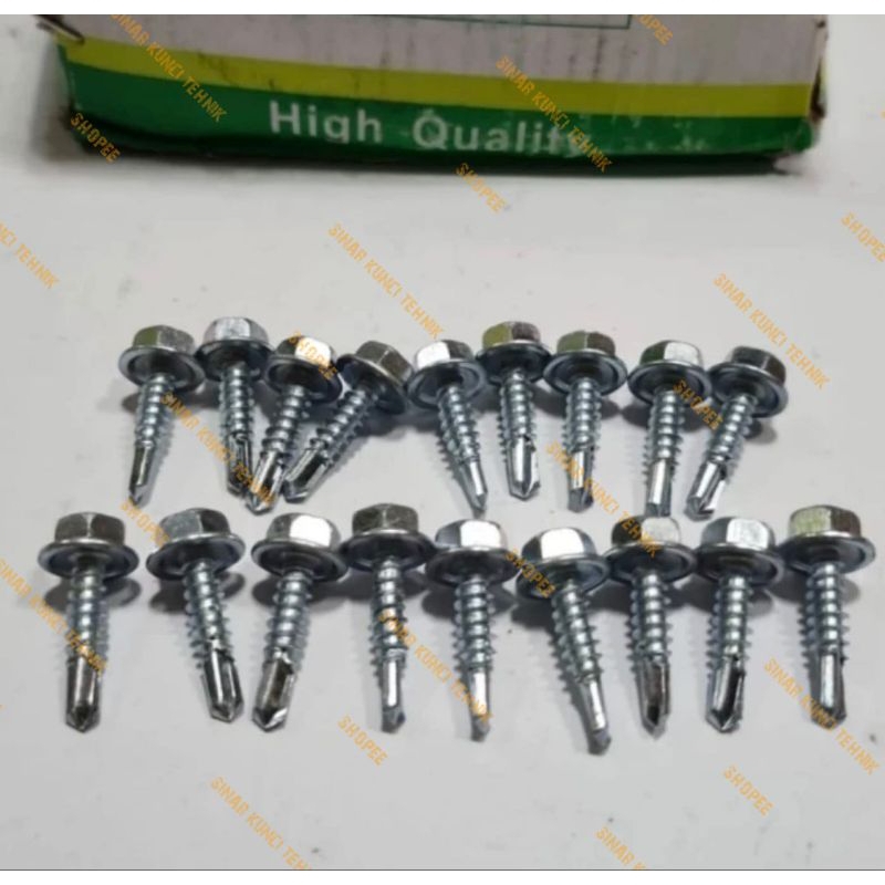 Baut Baja Ringan 10×16 / Skrup Baja Ringan 10×16 / Baut Rofing 10×16 - isi 100 pcs