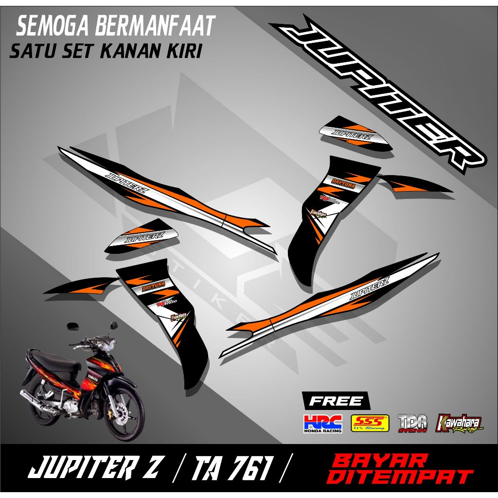 Striping stiker Motor Jupiter Z Robot 115 (TA761) stiker Motor sticker Variasi Racing Semi Full Kere