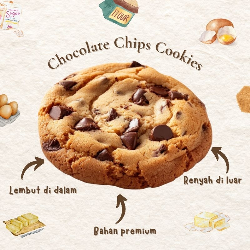 

Chocolate Chips Soft Cookies