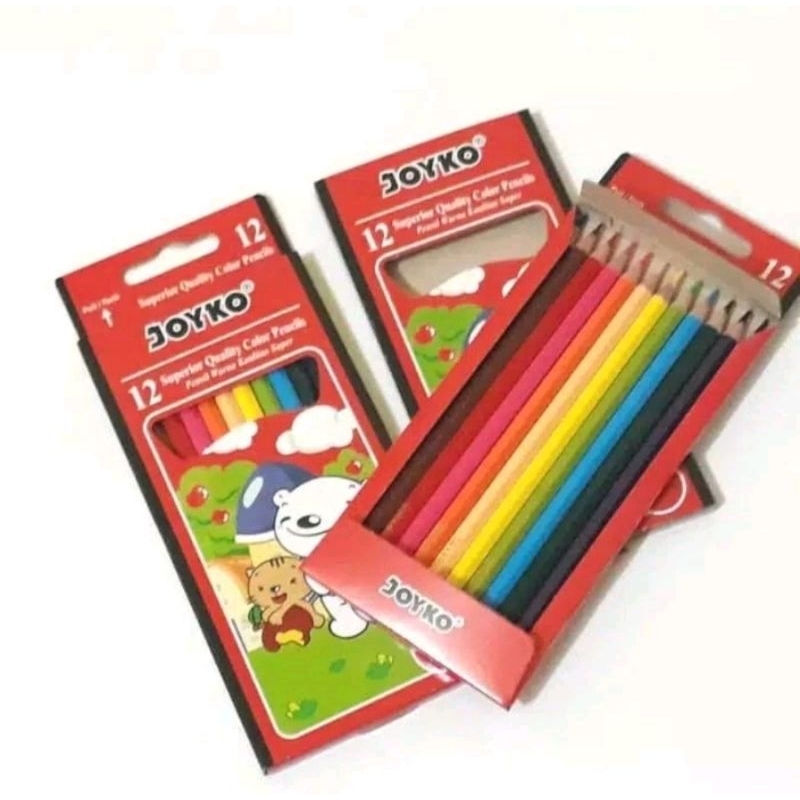 

Pensil Warna CP-12PB Joyko Set 12 Warna Panjang Colour Pencil Superior Quality