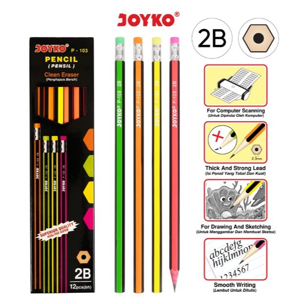 

Pencil Pensil Joyko P-103 2B 1 PCS