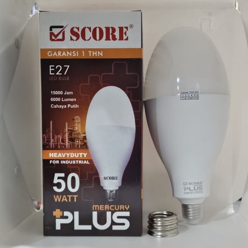 Lampu LED ML 50 Watt Score Mercury Plus Cahaya Putih Terang