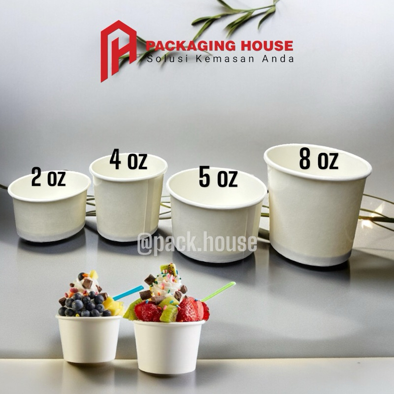 [50 pcs] Papercup ice cream | Cup ice cream 2 oz |Cup ice cream 4 oz | Cup ice cream 5 oz | Cup ice 