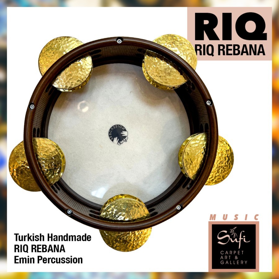 Riq Rebana by Emin Percussion 23cm Handmade Turki