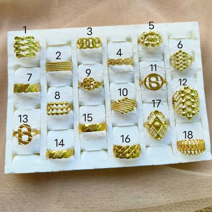 Cincin Koin 91 Ori TERMURAH , Anti Luntur ,TIdak memutih, Warna Koin uang 500an , COD